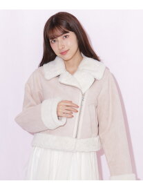 フェイクムートンジャケット JILL by JILL STUART ジル バイ ジル スチュアート ジャケット・アウター テーラードジャケット・ブレザー ホワイト ブルー ピンク【先行予約】*【送料無料】[Rakuten Fashion]