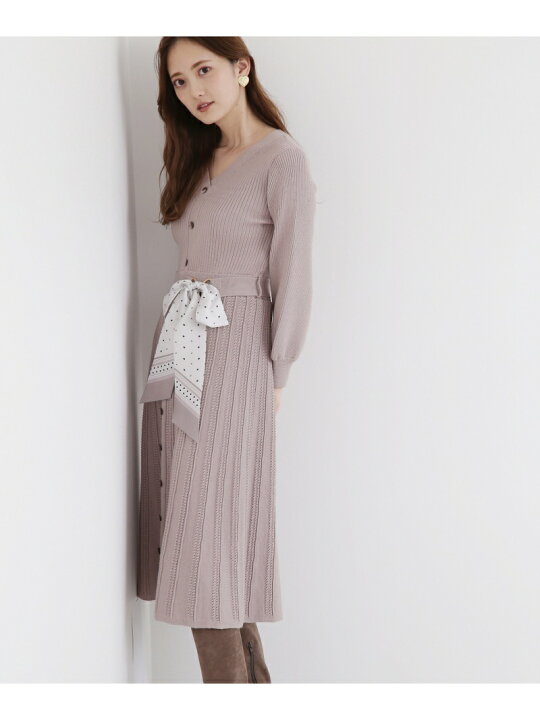 楽天市場】スカーフ付ニットワンピース JILL by JILL STUART ジル バイ  