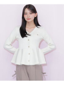 フェザートリムペプラムニット JILL by JILL STUART ジル バイ ジル スチュアート トップス ニット ホワイト ブラック ブルー【先行予約】*【送料無料】[Rakuten Fashion]