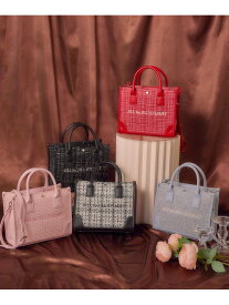 ツイードショルダートート JILL by JILL STUART ジル バイ ジル スチュアート バッグ その他のバッグ ブルー ブラック ホワイト ピンク レッド【先行予約】*【送料無料】[Rakuten Fashion]