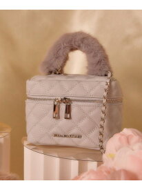 フェイクファーハンドルキルティングバニティ JILL by JILL STUART ジル バイ ジル スチュアート バッグ その他のバッグ ブラック ベージュ ブルー【先行予約】*【送料無料】[Rakuten Fashion]