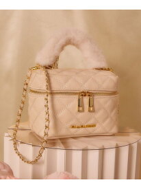 フェイクファーハンドルキルティングバニティ JILL by JILL STUART ジル バイ ジル スチュアート バッグ その他のバッグ ブラック ベージュ ブルー【先行予約】*【送料無料】[Rakuten Fashion]