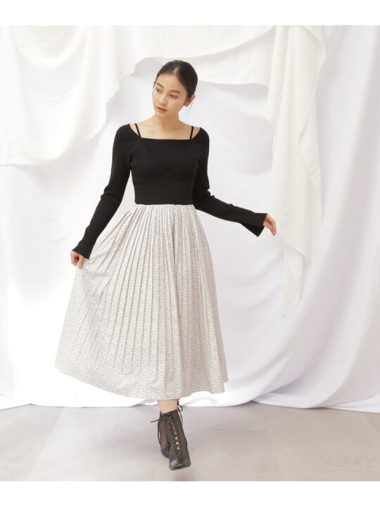 楽天市場】【SALE／50%OFF】◇プリーツドッキングワンピース JILL by  