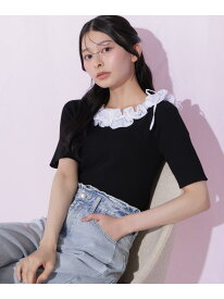 2wayフリルリブニット JILL by JILL STUART ジル バイ ジル スチュアート トップス ニット グレー ブラック ピンク【送料無料】[Rakuten Fashion]