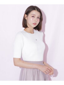 コンパクトリブニット JILL by JILL STUART ジル バイ ジル スチュアート トップス ニット ブラック ホワイト レッド【送料無料】[Rakuten Fashion]