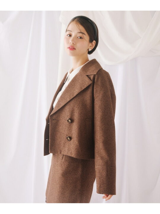 楽天市場】【SALE／60%OFF】ネップツイードビッグカラージャケット 