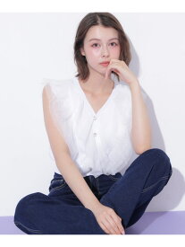 チュールレイヤードニット JILL by JILL STUART ジル バイ ジル スチュアート トップス ニット ホワイト ブラック ピンク【送料無料】[Rakuten Fashion]