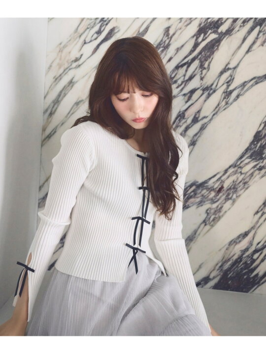 楽天市場】リボンニットカーデライクトップス JILL by JILL STUART 