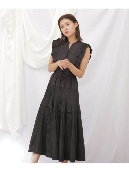 楽天市場】【SALE／20%OFF】ボリュームデザインプリーツワンピース 