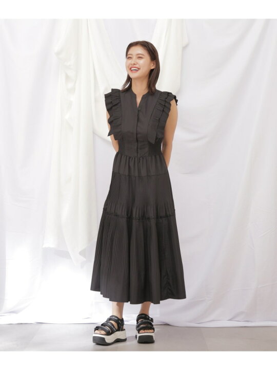 楽天市場】【SALE／20%OFF】ボリュームデザインプリーツワンピース 