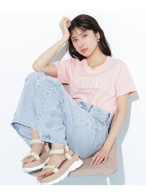 オーガニックコットン刺繍&ホットフィットロゴTシャツ JILL by JILL STUART ジル バイ ジル スチュアート トップス カットソー・Tシャツ オレンジ ホワイト ブルー【送料無料】[Rakuten Fashion]