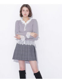ベルト付きプリーツミニスカート JILL by JILL STUART ジル バイ ジル スチュアート スカート その他のスカート ブラウン グレー【送料無料】[Rakuten Fashion]