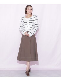 サイドベルトバイカラーステッチスカート JILL by JILL STUART ジル バイ ジル スチュアート スカート その他のスカート グレー ホワイト ブラウン【送料無料】[Rakuten Fashion]