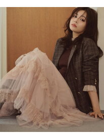 ＜セットアップ対応＞ウーリッシュフラノテーラードジャケット JILL by JILL STUART ジル バイ ジル スチュアート ジャケット・アウター テーラードジャケット・ブレザー グレー ブラウン【送料無料】[Rakuten Fashion]