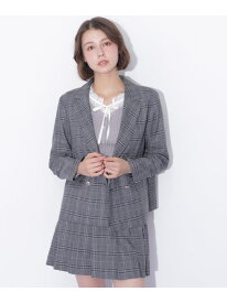 ＜セットアップ対応＞ウーリッシュフラノテーラードジャケット JILL by JILL STUART ジル バイ ジル スチュアート ジャケット・アウター テーラードジャケット・ブレザー ブラウン グレー【先行予約】*【送料無料】[Rakuten Fashion]