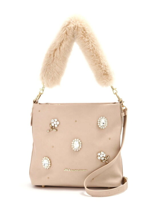 楽天市場】【SALE／50%OFF】ファーハンドルビジューバッグ JILL by  