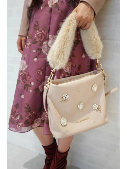楽天市場】【SALE／50%OFF】ファーハンドルビジューバッグ JILL by  