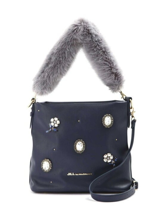 楽天市場】【SALE／50%OFF】ファーハンドルビジューバッグ JILL by 