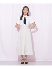 【SALE／46%OFF】バイカラーステッチAラインフレアスカート JILL by JILL STUART ジル バイ ジル スチュアート スカート その他のスカート グレー ベージュ ネイビー【RBA_E】【送料無料】[Rakuten Fashion]