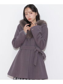 フーディミディコート 26AW JILL by JILL STUART ジル バイ ジル スチュアート ジャケット・アウター その他のジャケット・アウター ホワイト グレー ピンク【先行予約】*【送料無料】[Rakuten Fashion]