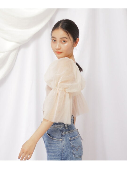楽天市場】【SALE／50%OFF】チュールスリーブビスチェブラウス JILL by 