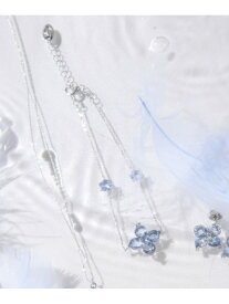 Cubic 大粒クローバーブレスレット JILL by JILL STUART ジル バイ ジル スチュアート アクセサリー・腕時計 その他のアクセサリー・腕時計 シルバー ブルー【送料無料】[Rakuten Fashion]
