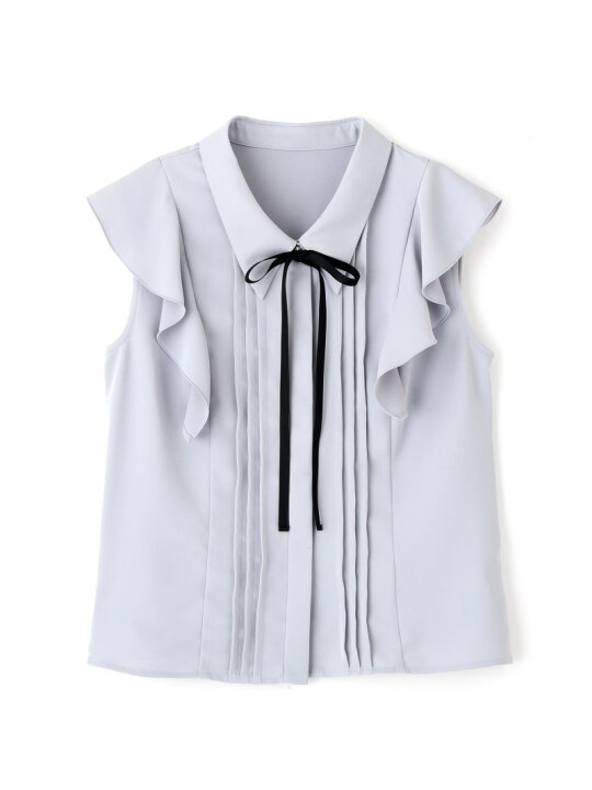 楽天市場】【SALE／30%OFF】リボン付きピンタックノースリーブブラウス 