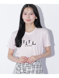 オーガニックコットンビジューロゴTシャツ JILL by JILL STUART ジル バイ ジル スチュアート トップス カットソー・Tシャツ ブラック ホワイト ピンク【送料無料】[Rakuten Fashion]