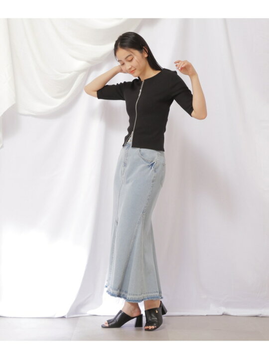 楽天市場】【SALE／28%OFF】リメイク風マーメイドロングデニムスカート 