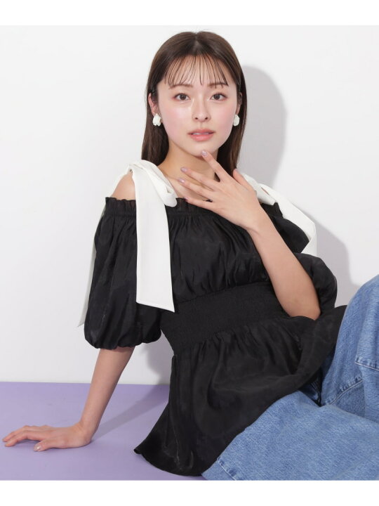 楽天市場】【SALE／40%OFF】リボンオフショルブラウス JILL by JILL 
