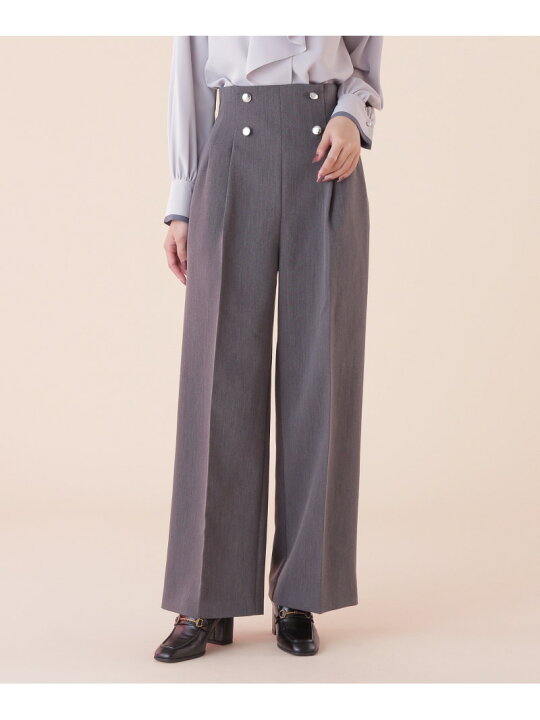 楽天市場】◇エンブレムボタンワイドパンツ JILL by JILL STUART ジル  