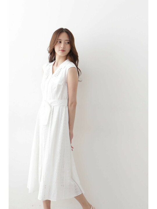 楽天市場】【SALE／60%OFF】カットアウトコットンレースワンピース 