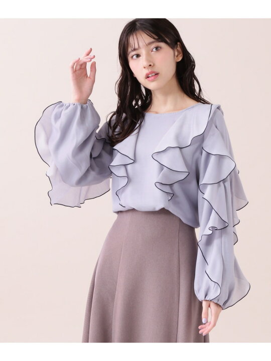 楽天市場】【SALE／55%OFF】バイカラーラッフルブラウス JILL by JILL 