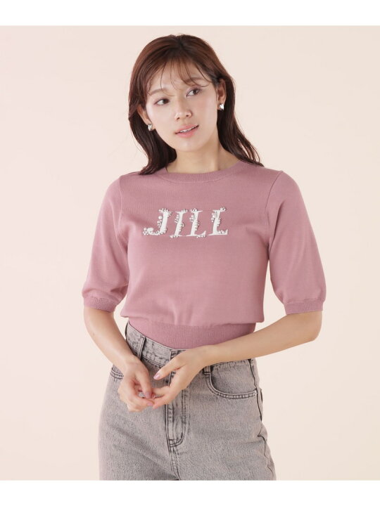 楽天市場】◇半袖ロゴジャカードビジューニット JILL by JILL STUART 
