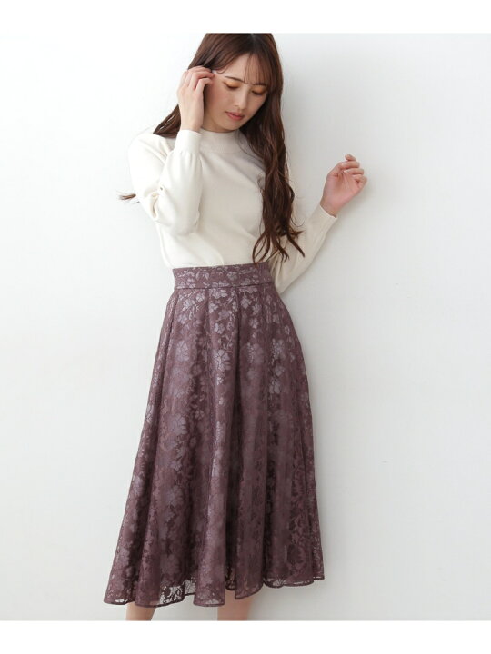 新品タグ付きJILL STUART 総レースロングスカート M2 ランダム  