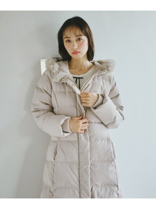 楽天市場】【SALE／30%OFF】フェイクファー付ミディ丈レデイダウン 