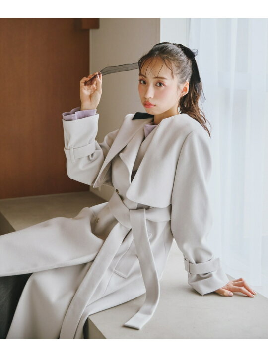 楽天市場】ノーカラードレストレンチコート JILL by JILL STUART ジル  