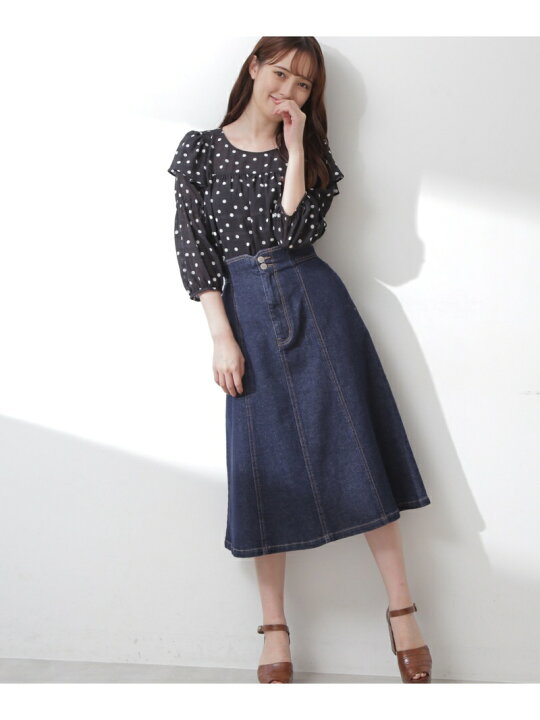楽天市場】レースダウンデニムスカート JILL by JILL STUART ジル バイ 