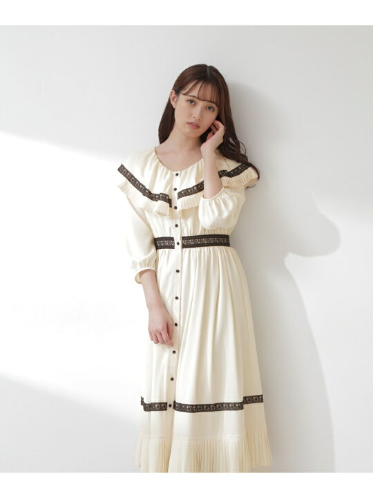 楽天市場】【SALE／50%OFF】バイカラークレープワンピース JILL by  