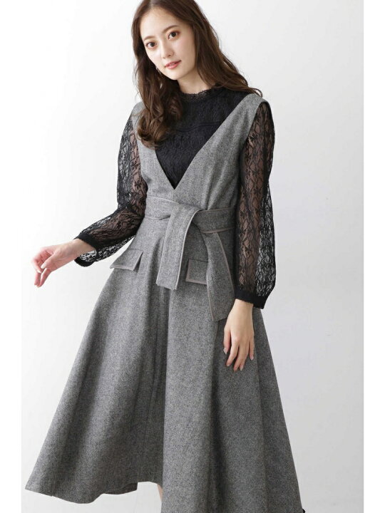 楽天市場】【SALE／50%OFF】パイピングツイードワンピース JILL by 