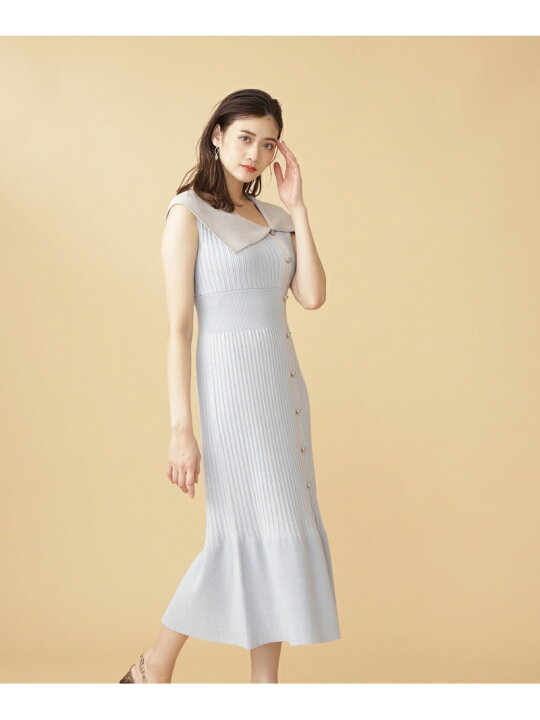 楽天市場】【SALE／50%OFF】ビッグカラーリブニットワンピース JILL by 