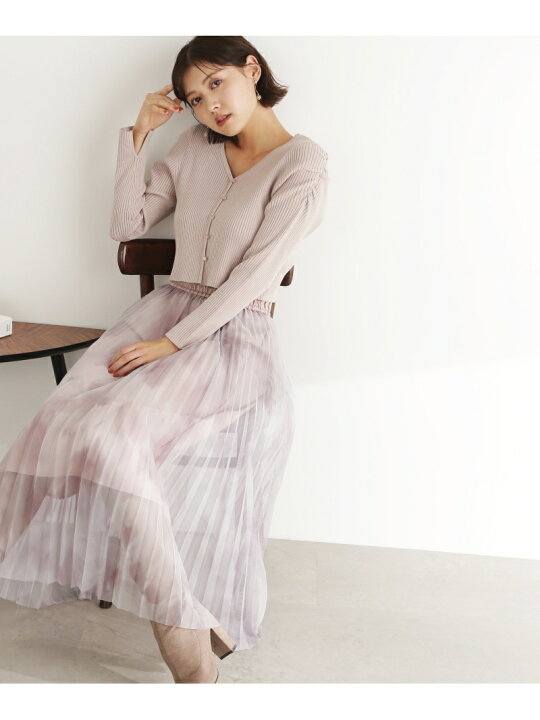 楽天市場】【SALE／50%OFF】クロップドカーデ*チュールスカートSET 
