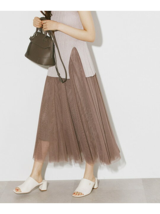 楽天市場】【SALE／50%OFF】ラメニットチュールスカートセット JILL by  