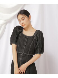 クロップドデニムボレロ JILL by JILL STUART ジル バイ ジル スチュアート トップス シャツ・ブラウス ブラック ホワイト【送料無料】[Rakuten Fashion]