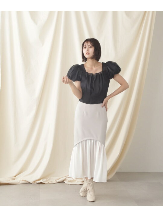 楽天市場】【SALE／60%OFF】シアーボリュームスリーブタックブラウス 