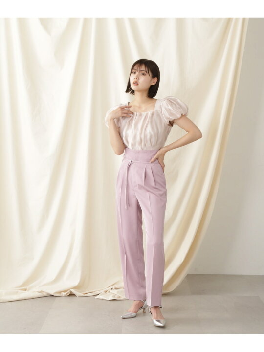 楽天市場】【SALE／60%OFF】シアーボリュームスリーブタックブラウス 