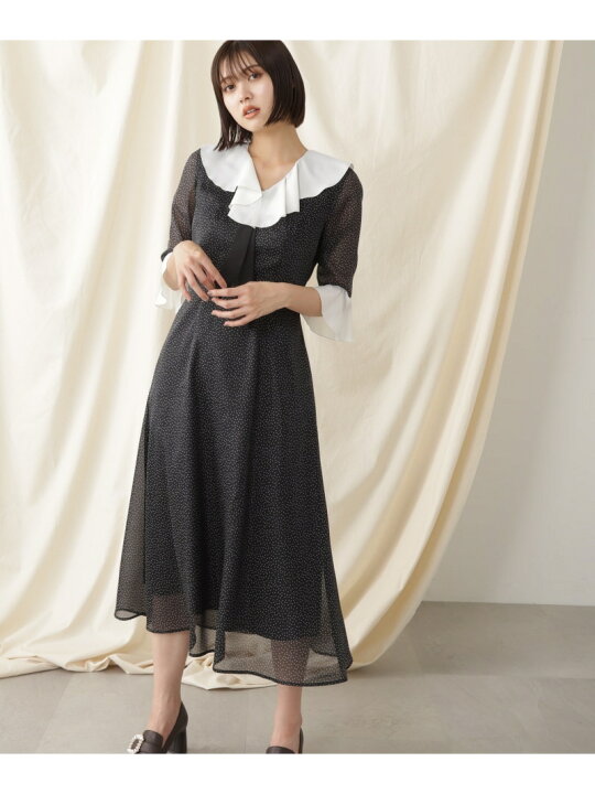 楽天市場】【SALE／60%OFF】シアーランダムドットプリントワンピース 