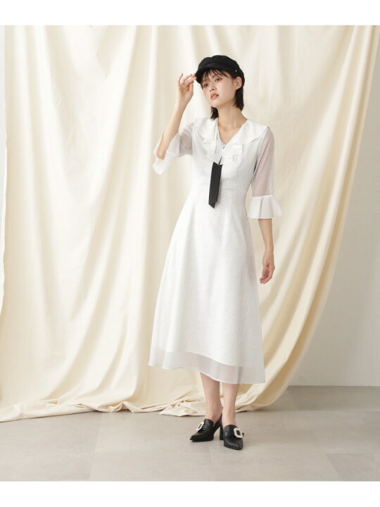 楽天市場】【SALE／60%OFF】シアーランダムドットプリントワンピース  