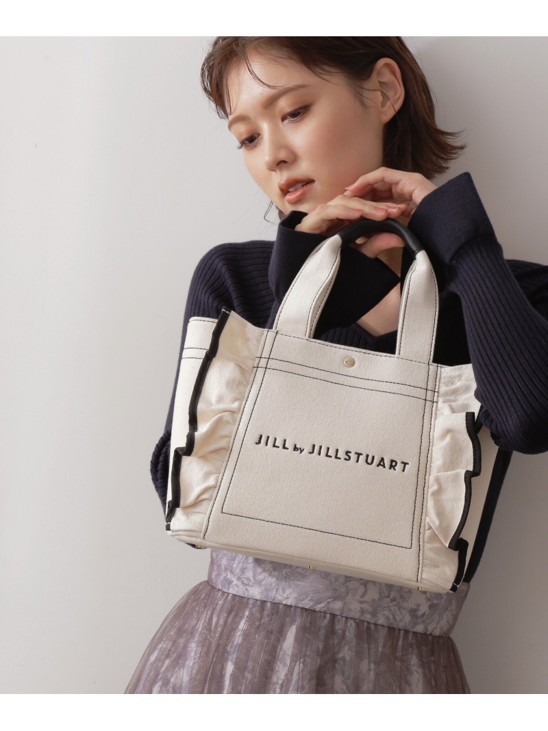 フリルトート(小) JILL by JILLSTUART ジル バイ ジル スチュアート バッグ その他のバッグ ブラウン ブラック ホワイト レッド  ピンク【送料無料】[Rakuten Fashion] | JILL by JILLSTUART