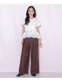 合皮ベルト付ワイドパンツ JILL by JILL STUART ジル バイ ジル スチュアート パンツ その他のパンツ グレー ブラウン【送料無料】[Rakuten Fashion]